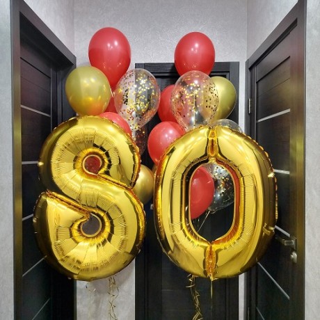 Композиция из шаров "80 лет"